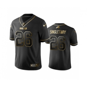 Men's Buffalo Bills #26 Devin Singletary Black 2019 Golden Edition Limited Stitched NFL Jersey