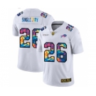 Men's Buffalo Bills #26 Devin Singletary White Multi-Color 2020 Football Crucial Catch Limited Football Jersey