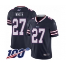 Men's Buffalo Bills #27 Tre'Davious White Limited Navy Blue Inverted Legend 100th Season Football Jersey