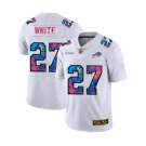 Men's Buffalo Bills #27 Tre'Davious White White Multi-Color 2020 Football Crucial Catch Limited Football Jersey