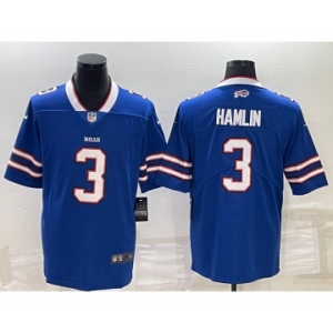 Men's Buffalo Bills #3 Damar Hamlin Blue Vapor Untouchable Limited Stitched Jersey