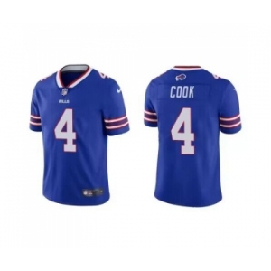 Men's Buffalo Bills #4 James Cook Blue Vapor Untouchable Limited Stitched Jersey