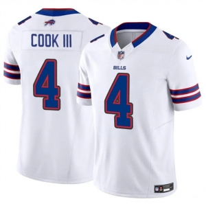 Men's Buffalo Bills #4 James Cook III White 2025 F.U.S.E. Vapor Untouchable Limited Football Stitched Jersey