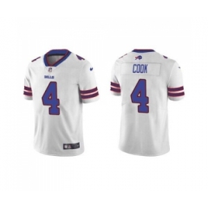 Men's Buffalo Bills #4 James Cook White Vapor Untouchable Limited Stitched Jersey