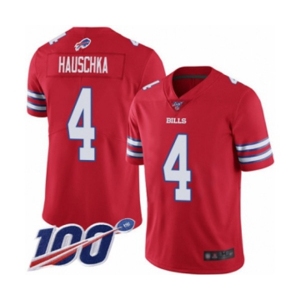 Men's Buffalo Bills #4 Stephen Hauschka Limited Red Rush Vapor Untouchable 100th Season Football Jersey