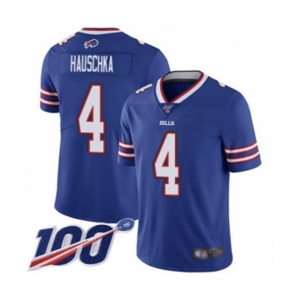 Men's Buffalo Bills #4 Stephen Hauschka Royal Blue Team Color Vapor Untouchable Limited Player 100th Season Football Jersey