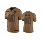 Men's Buffalo Bills #40 Von Miller 2023 Brown Salute To Service Limited Football Stitched Jersey