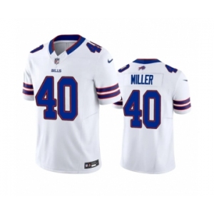 Men's Buffalo Bills #40 Von Miller White 2023 F.U.S.E. Vapor Untouchable Limited Stitched Jersey