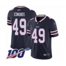 Men's Buffalo Bills #49 Tremaine Edmunds Limited Navy Blue Inverted Legend 100th Season Football Jersey