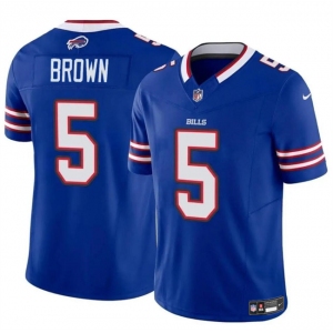 Men's Buffalo Bills #5 Anthony Brown Blue 2024 F.U.S.E. Vapor Untouchable Limited Football Stitched Jersey