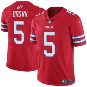 Men's Buffalo Bills #5 Anthony Brown Red 2024 Vapor Untouchable Limited Football Stitched Jersey