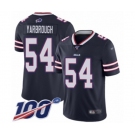 Men's Buffalo Bills #54 Eddie Yarbrough Limited Navy Blue Inverted Legend 100th Season Football Jersey