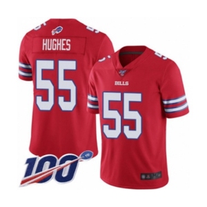 Men's Buffalo Bills #55 Jerry Hughes Limited Red Rush Vapor Untouchable 100th Season Football Jersey