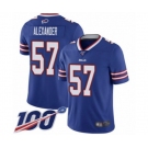 Men's Buffalo Bills #57 Lorenzo Alexander Royal Blue Team Color Vapor Untouchable Limited Player 100th Season Football Jersey