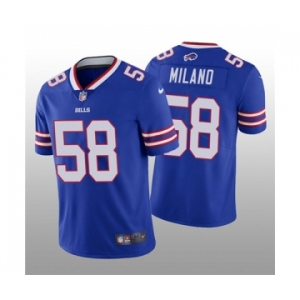 Men's Buffalo Bills #58 Matt Milano 2022 Royal Vapor Untouchable Limited Stitched Jersey
