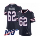 Men's Buffalo Bills #62 Vladimir Ducasse Limited Navy Blue Inverted Legend 100th Season Football Jersey