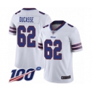 Men's Buffalo Bills #62 Vladimir Ducasse White Vapor Untouchable Limited Player 100th Season Football Jersey