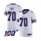 Men's Buffalo Bills #70 Cody Ford White Vapor Untouchable Limited Player 100th Season Football Jersey