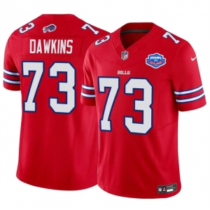 Men's Buffalo Bills #73 Dion Dawkins Red 2025 F.U.S.E. With Farewell Patch Vapor Untouchable Limited Football Stitched Jersey