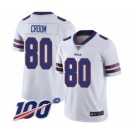 Men's Buffalo Bills #80 Jason Croom White Vapor Untouchable Limited Player 100th Season Football Jersey