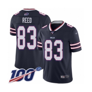 Men's Buffalo Bills #83 Andre Reed Limited Navy Blue Inverted Legend 100th Season Football Jersey