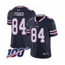 Men's Buffalo Bills #84 Jake Fisher Limited Navy Blue Inverted Legend 100th Season Football Jersey