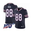 Men's Buffalo Bills #88 Dawson Knox Limited Navy Blue Inverted Legend 100th Season Football Jersey