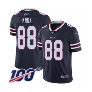 Men's Buffalo Bills #88 Dawson Knox Limited Navy Blue Inverted Legend 100th Season Football Jersey