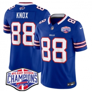 Men's Buffalo Bills #88 Dawson Knox Royal F.U.S.E. 2024 AFC East Division Champions Vapor Limited Stitched Football Jersey