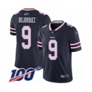 Men's Buffalo Bills #9 Corey Bojorquez Limited Navy Blue Inverted Legend 100th Season Football Jersey