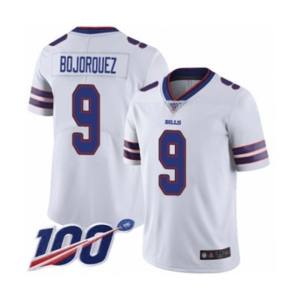 Men's Buffalo Bills #9 Corey Bojorquez White Vapor Untouchable Limited Player 100th Season Football Jersey