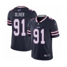 Men's Buffalo Bills #91 Ed Oliver Limited Navy Blue Inverted Legend Football Jersey