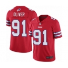 Men's Buffalo Bills #91 Ed Oliver Limited Red Rush Vapor Untouchable Football Jersey