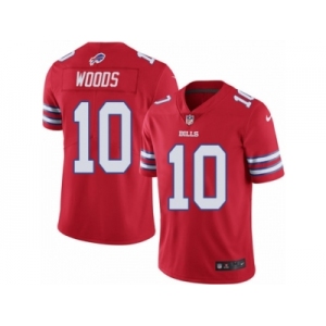 Men's Nike Buffalo Bills #10 Robert Woods Limited Red Rush NFL Jersey