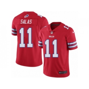 Men's Nike Buffalo Bills #11 Greg Salas Limited Red Rush NFL Jersey