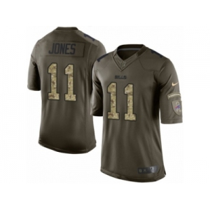 Men's Nike Buffalo Bills #11 Zay Jones Limited Green Salute to Service NFL Jersey