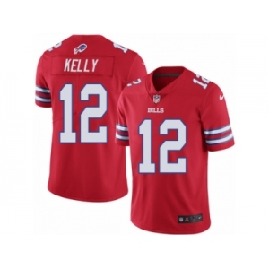 Men's Nike Buffalo Bills #12 Jim Kelly Limited Red Rush NFL Jersey