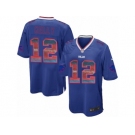 Men's Nike Buffalo Bills #12 Jim Kelly Limited Royal Blue Strobe NFL Jersey