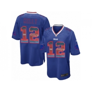 Men's Nike Buffalo Bills #12 Jim Kelly Limited Royal Blue Strobe NFL Jersey