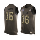 Men's Nike Buffalo Bills #16 Robert Foster Limited Green Salute to Service Tank Top NFL Jersey