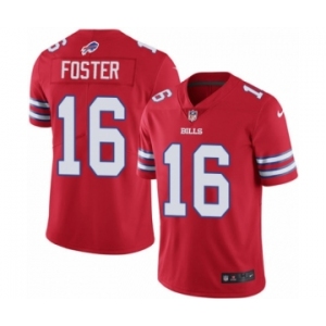 Men's Nike Buffalo Bills #16 Robert Foster Limited Red Rush Vapor Untouchable NFL Jersey