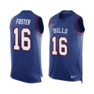 Men's Nike Buffalo Bills #16 Robert Foster Limited Royal Blue Player Name & Number Tank Top NFL Jersey