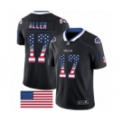 Men's Nike Buffalo Bills #17 Josh Allen Limited Black Rush USA Flag NFL Jersey