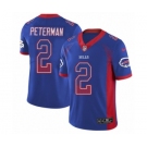 Men's Nike Buffalo Bills #2 Nathan Peterman Limited Royal Blue Rush Drift Fashion NFL Jersey