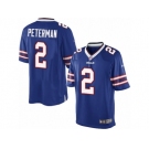 Men's Nike Buffalo Bills #2 Nathan Peterman Limited Royal Blue Team Color NFL Jersey