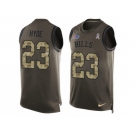 Men's Nike Buffalo Bills #23 Micah Hyde Limited Green Salute to Service Tank Top NFL Jersey