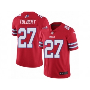 Men's Nike Buffalo Bills #27 Mike Tolbert Limited Red Rush NFL Jersey