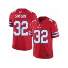 Men's Nike Buffalo Bills #32 O. J. Simpson Limited Red Rush NFL Jersey