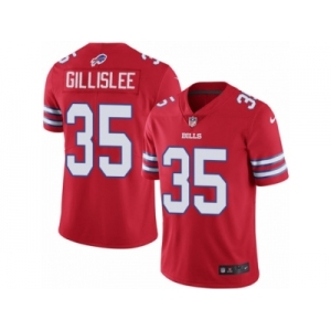 Men's Nike Buffalo Bills #35 Mike Gillislee Limited Red Rush NFL Jersey