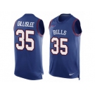 Men's Nike Buffalo Bills #35 Mike Gillislee Limited Royal Blue Player Name & Number Tank Top NFL Jersey